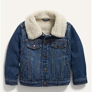 Old Navy Unisex Sherpa-Lined Jean Trucker Jacket for Toddler 18-24 Months